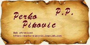 Perko Pipović vizit kartica